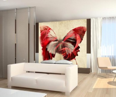 Фотообои Цветная абстрактная иллюстрация в виде бабочки